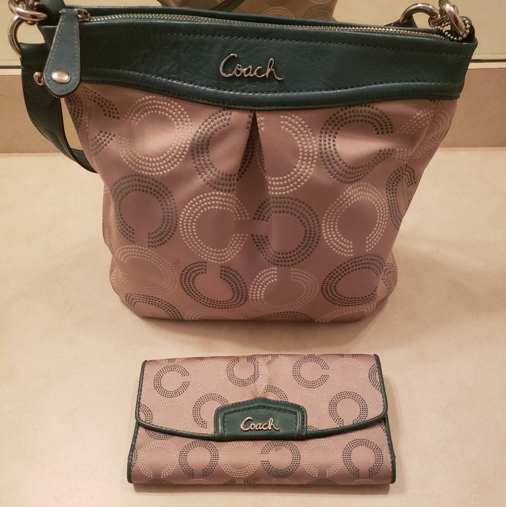Coach dotted optic art Ashley shoulder bag